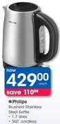 Philips Brushed Stainless Steel Kettle
