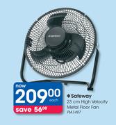 Safeway 23cm High Velocity Metal Floor Fan PIA1497