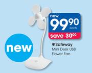 Safeway Mini Desk USB Flower Fan