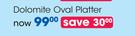 Clicks Dolomite Oval Platter-Each