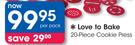 Love To Bake 20 Piece Cookie Press-Per Pack
