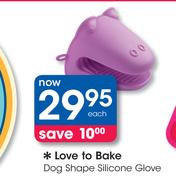 Love To Bake Dog Shape Silicone Glove-Each
