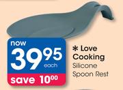 Love Cooking Silicone Spoon Rest-Each