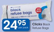 Clicks Black Refuse Bags-Per Pack