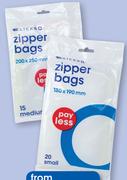 Clicks Zipper Bags 20 Small-Per Pack