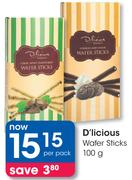 D'licious Wafer Sticks-100g Per Pack