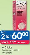 Clicks Energy Boost Fizzy-2x10 Tablets