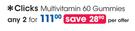Clicks Multivitamin 60 Gummies-For 2