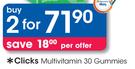 Clicks Multivitamin 30 Gummies-For 2