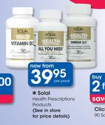 Solal Health Prescriptions Products-Per Pack