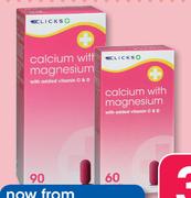 Clicks Calcium & Magnesium 90 Tablets-Per Pack