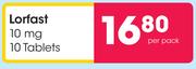 Lorfast 10mg 10 Tablets-Per Pack
