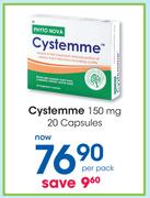 Cystemme 150mg 20 Capsules-Per Pack