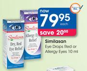 Similasan Eye Drops Red Or Allergy Eyes-10ml Each