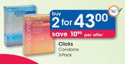 Clicks Condoms-2 x 3 Pack