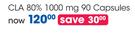 Evox Cla 80% 1000mg 90 Capsules-Per Pack