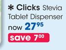 Clicks Stevia Tablet Dispenser-Each