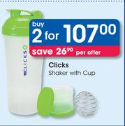 Clicks Shaker With Cup-For 2