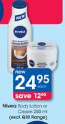 Nivea Body Lotion Or Cream-250ml Each