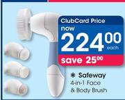 Safeway 4 In 1 Face And Body Brush-Each