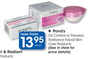 Pond's Oil Control Or Flawless Radiance Facial Skin Care Products-Each