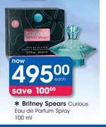 Britney Spears Curious Eau De Parfum Spray-100ml Each