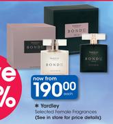 Yardley Selected Female Fragrances-Each