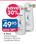 Dove Intensive Repair Shampoo-400ml Or Conditioner-350ml Each