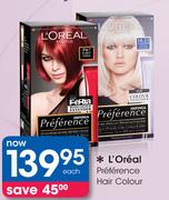 L'Oreal Preference Hair Colour-Each