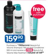 Tresemme Beauty Full Volume Shampoo-750ml And Conditioner-500ml