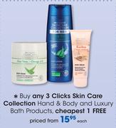 Clicks Skin Care Collection Hand & Body And Luxury Bath products-Each