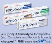 Sensodyne Toothpastes(Excl. Complete And Repair & Protect)-Each