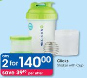 Clicks Shaker With Cup-For 2