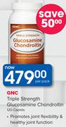 GNC Triple Strength Glucosamine Chondroitin 120 Caplets-Per Pack