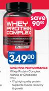 GNC Pro Performance Whey Protein Complex Vanilla Or Chocolate-909g