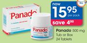 Panado 500mg Tub Or Box 24 Tablets-Per Pack
