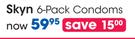 Skyn 6 Pack Condoms-Per Pack