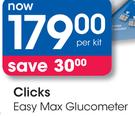 Clicks Easy Max Glucometer-Per Kit