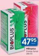 Bioplus Energy Syrup-200ml Each