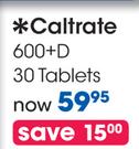 Caltrate 600+D 30 Tablets-Per Pack