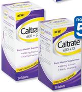 Caltrate 600+D 30 Tablets-Per Pack