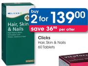 Clicks Hair, Skin & Nails-2x60 Tablets