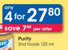 Purity 2nd Foods-4 x 125ml