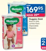 Huggies Gold Boys Or Girls Jumbo Pack Disposable Nappies-Per Pack