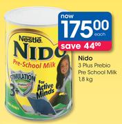 Nido 3 Plus Prebio Pre School Milk-1.8Kg Each