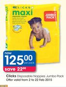 Clicks Disposable Nappies Jumbo Pack-Per Pack