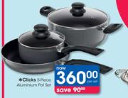 Clicks 5-Piece Aluminium Pot Set-Per Set