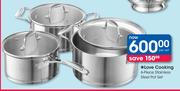  Love Cooking 6-Piece Stainless Steel Pot Set-Per Set