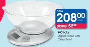 Clicks Digital Scale With Clear Bowl Each