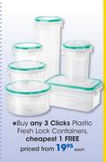 Clicks Plastic Fresh Lock Containers Each